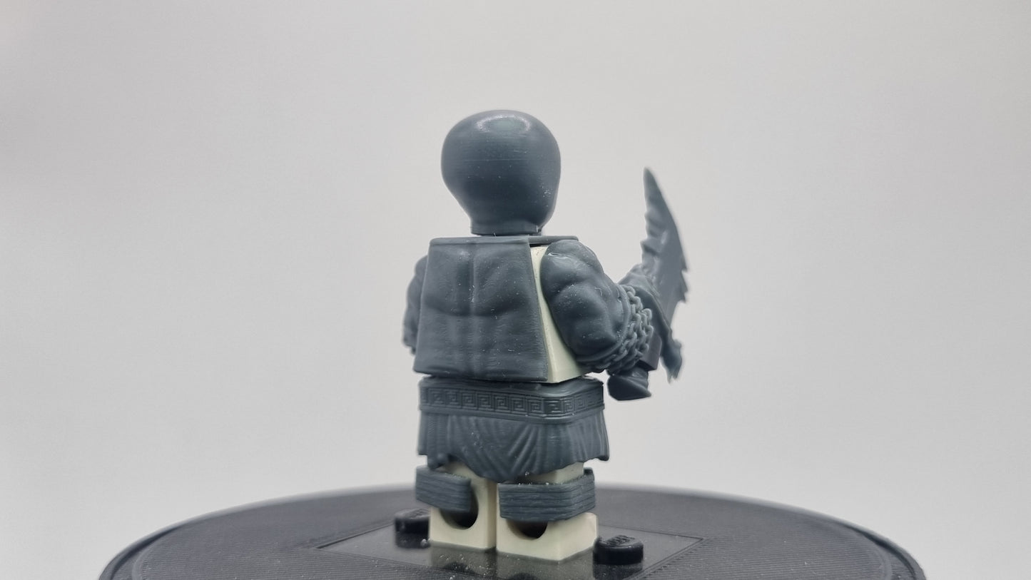 Building toy custom 3D printed angry god killer armor set!