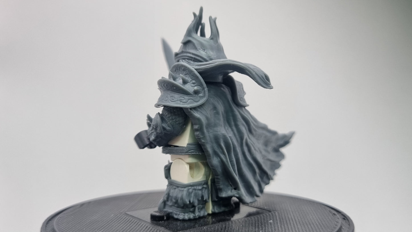 Building toy custom 3D printed winter king! Printed in 12k high resolution resin!