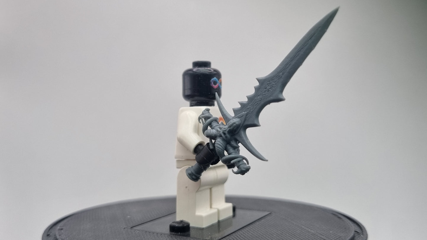 Building toy custom 3D printed winter king sword! Printed in 12k high resolution resin!