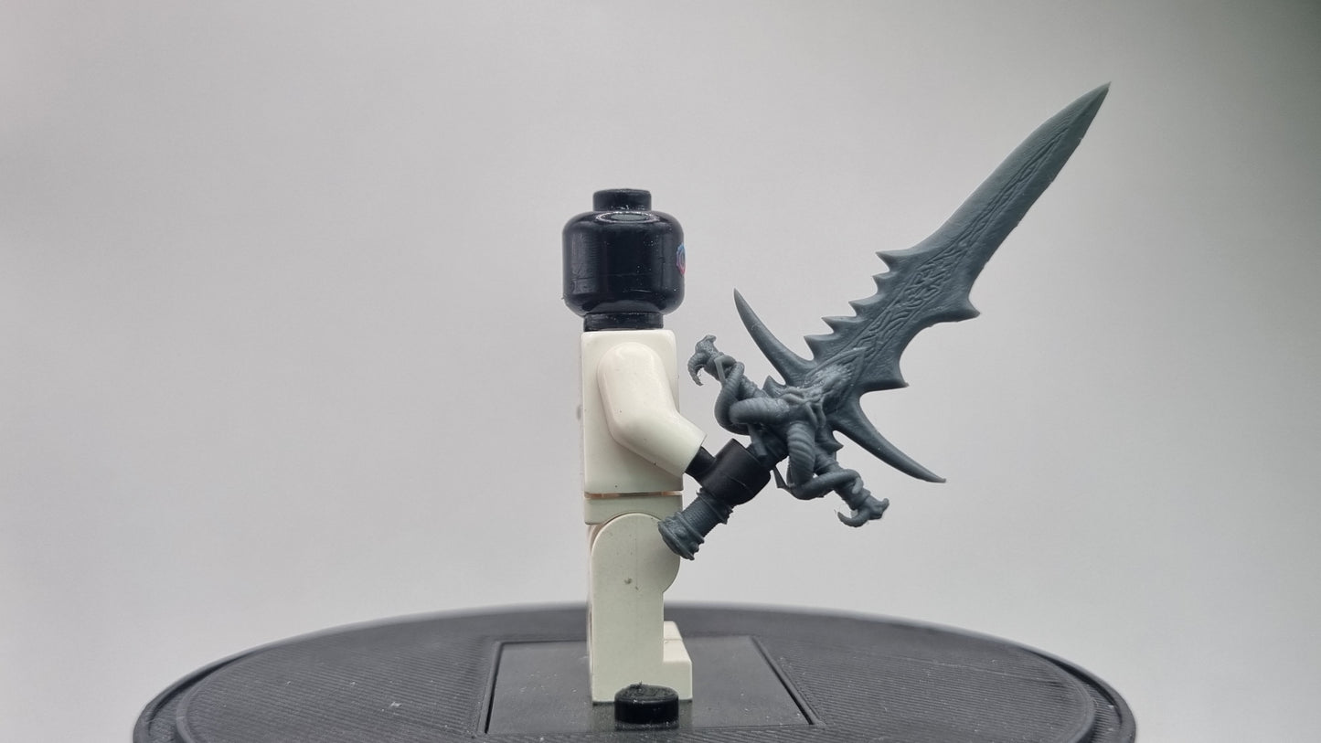 Building toy custom 3D printed winter king sword! Printed in 12k high resolution resin!