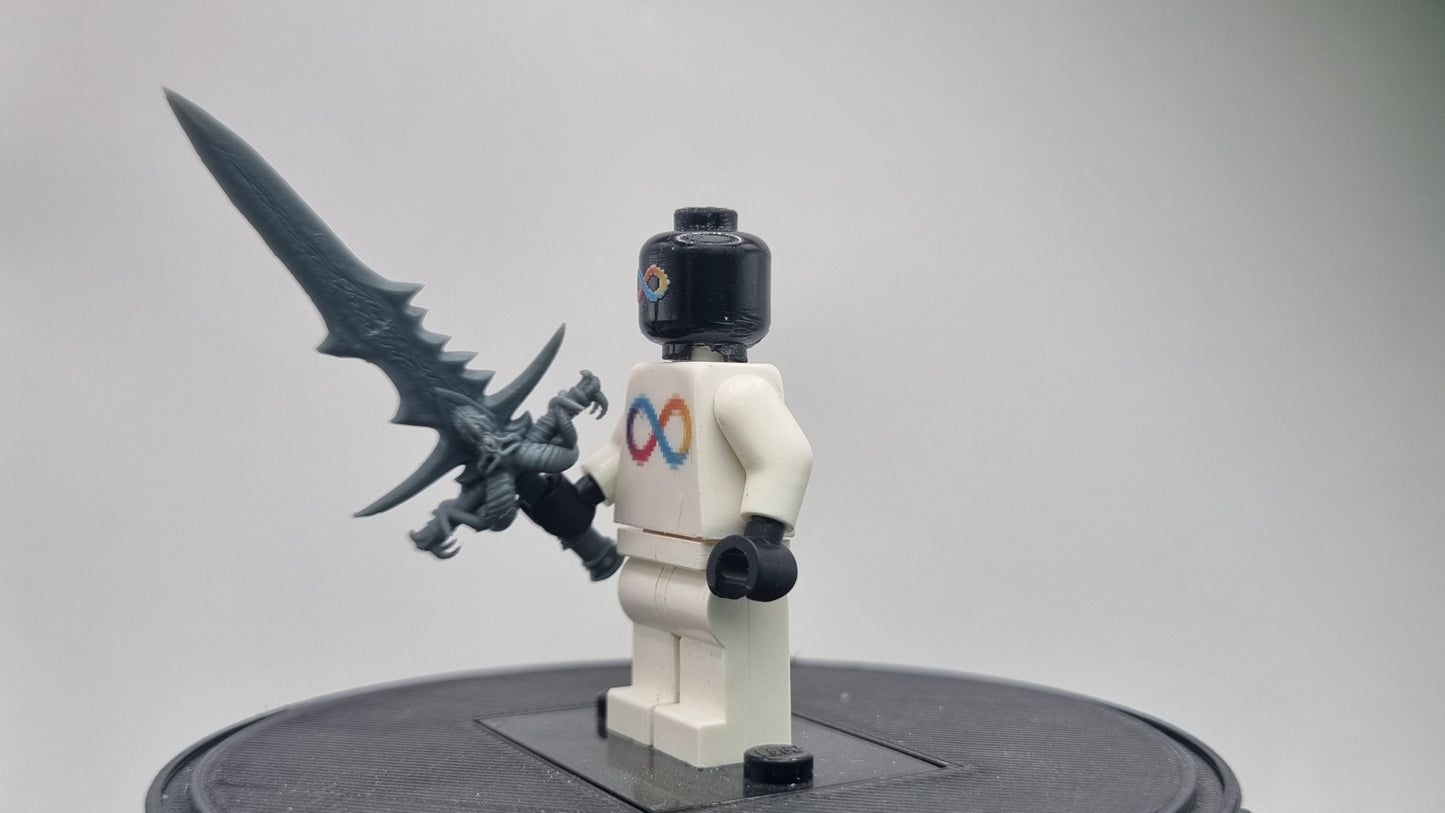 Building toy custom 3D printed winter king sword! Printed in 12k high resolution resin!