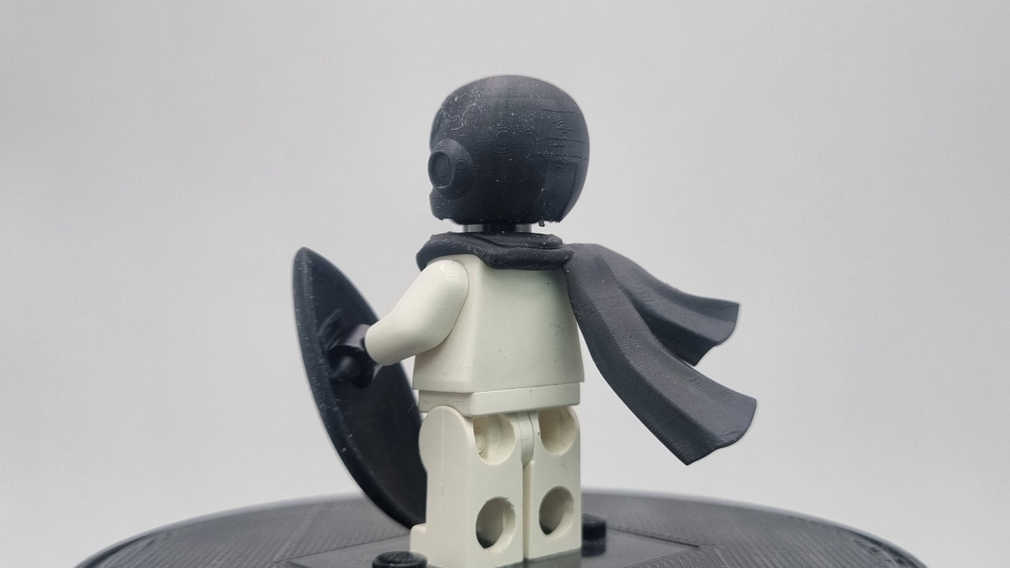 Building toy custom 3D printed mega guy with shield!