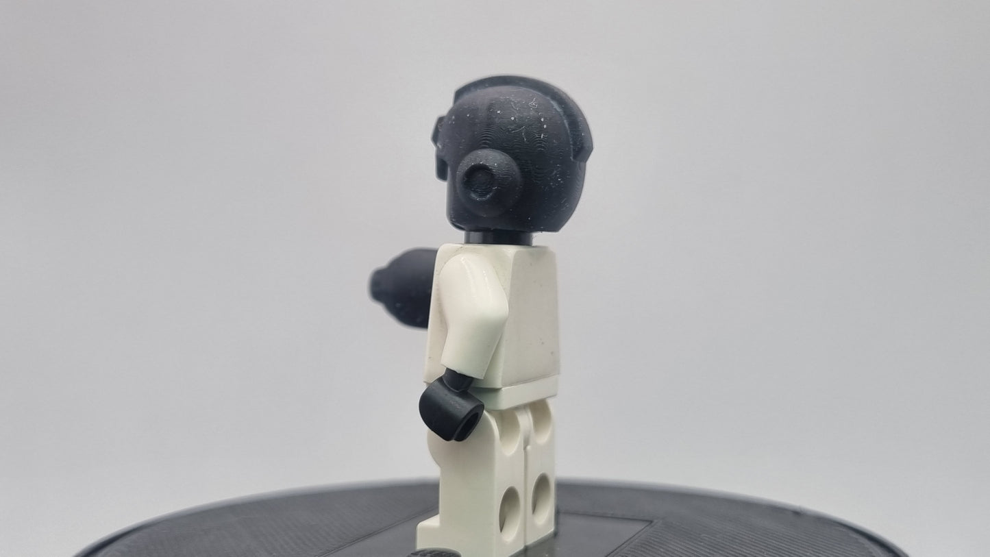 Building toy custom 3D printed blue mega guy!