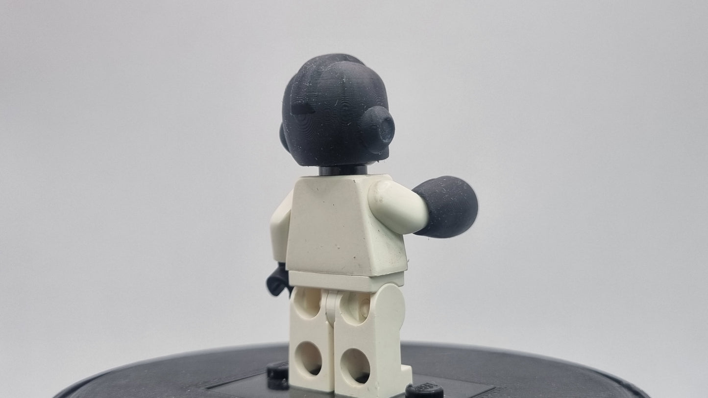 Building toy custom 3D printed blue mega guy!