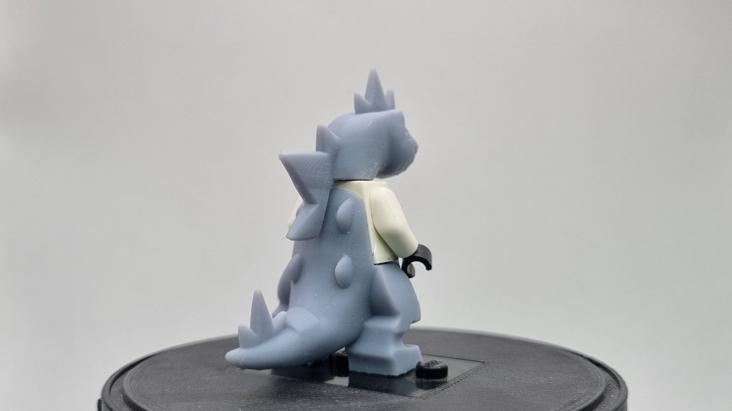 Building toy custom 3D printed anima to catch minifigure style alligator!