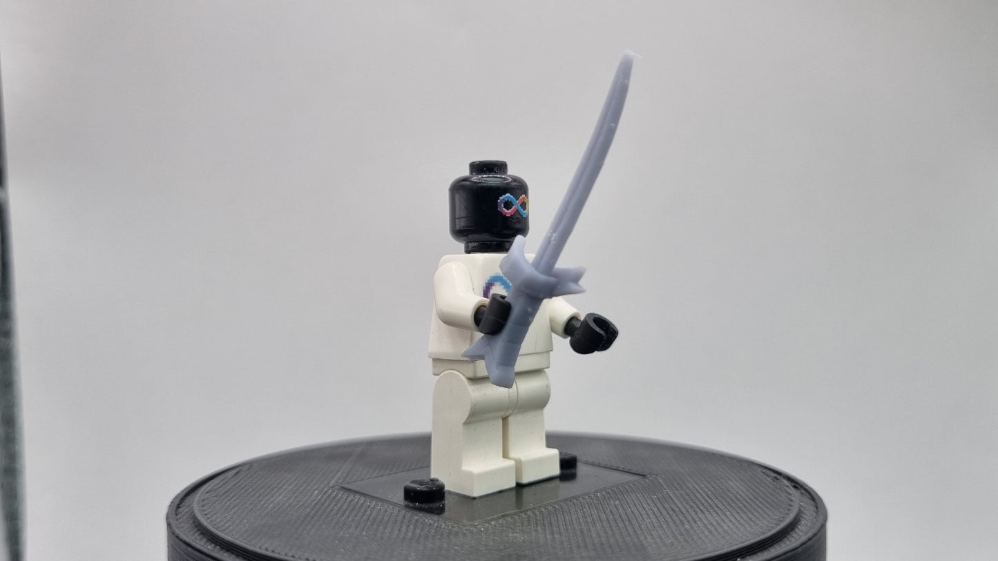 Building toy custom 3D printed adventurer leaf sword!