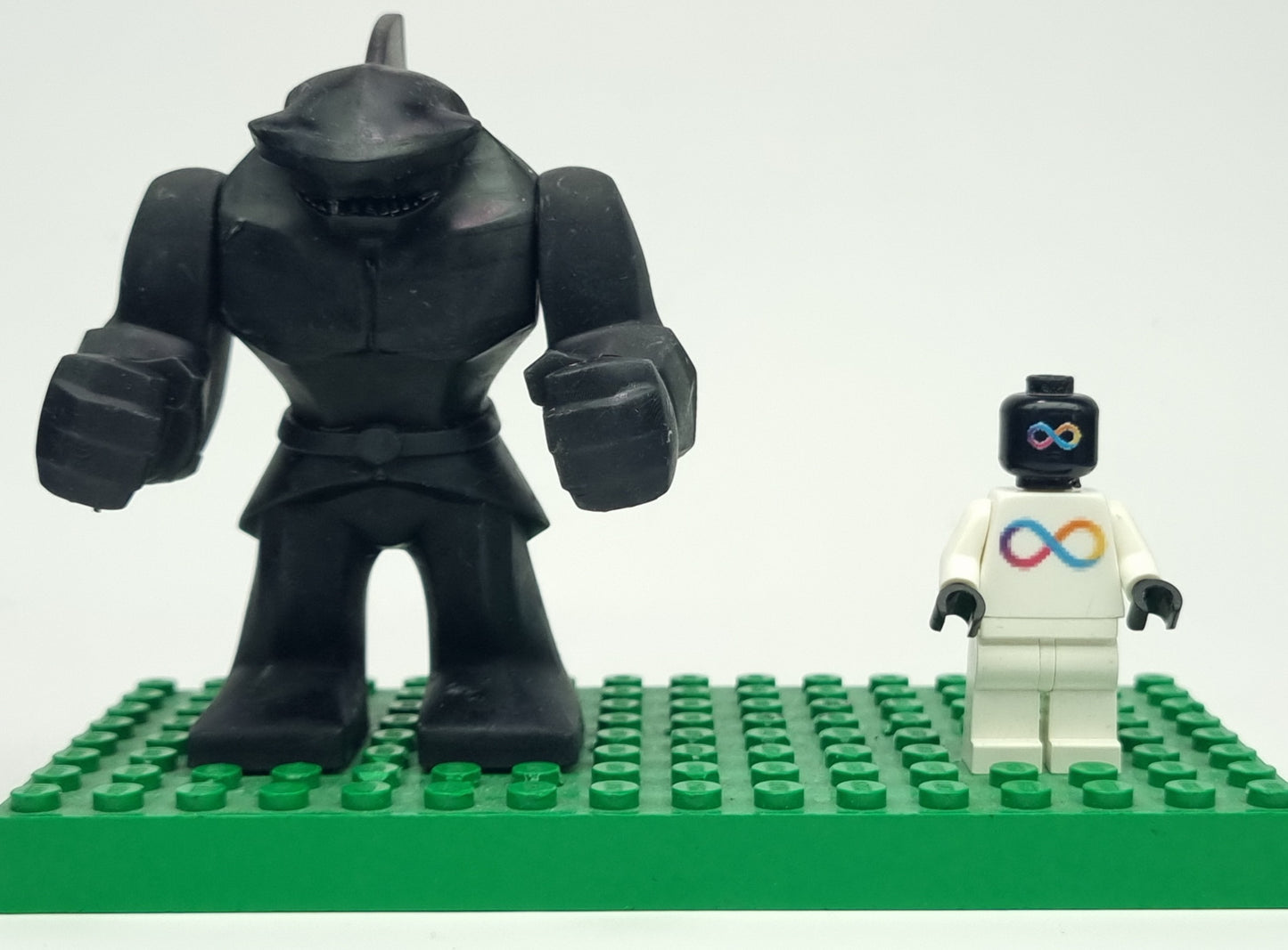 Building toy custom 3D printed super hero big shark!