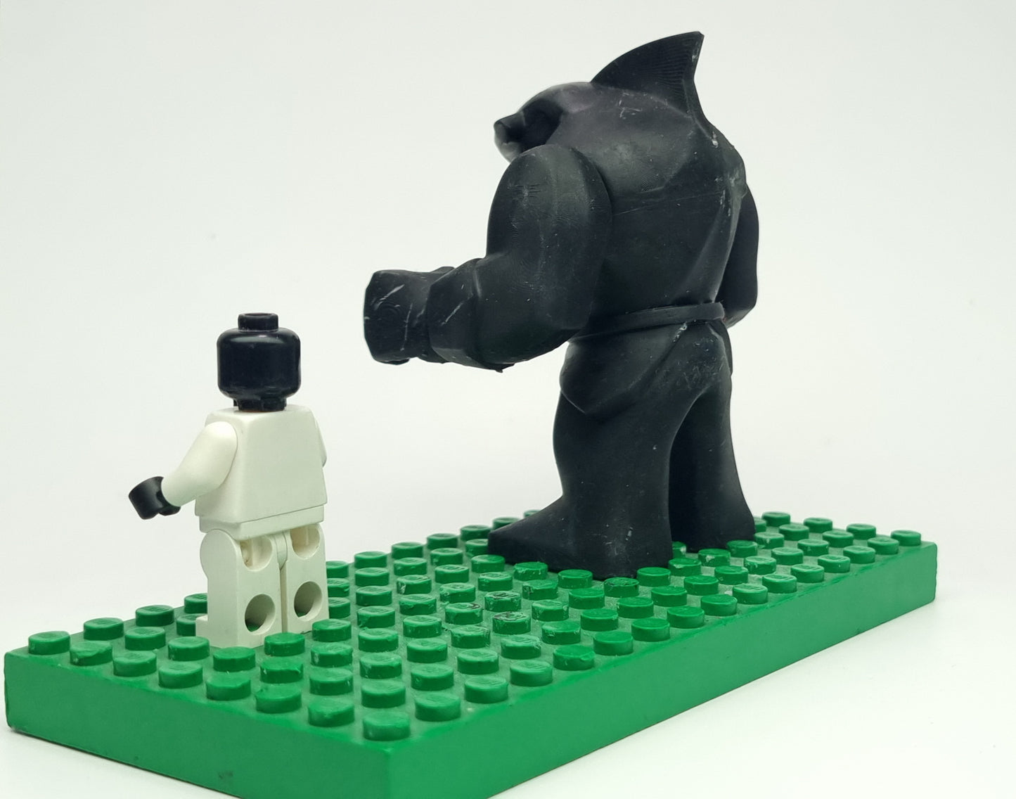 Building toy custom 3D printed super hero big shark!