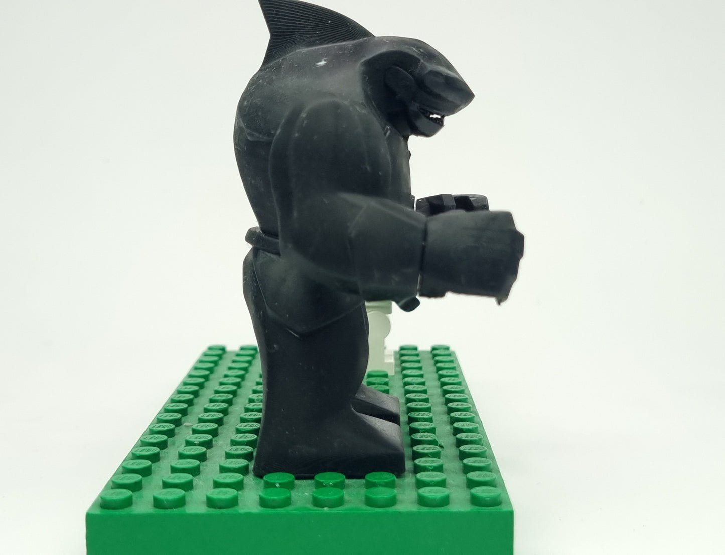 Building toy custom 3D printed super hero big shark!