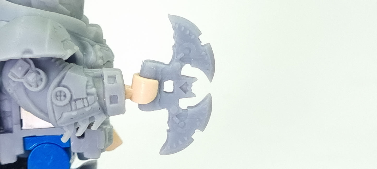 Building toy custom 3D printed snow armor XE by miniheropolis!