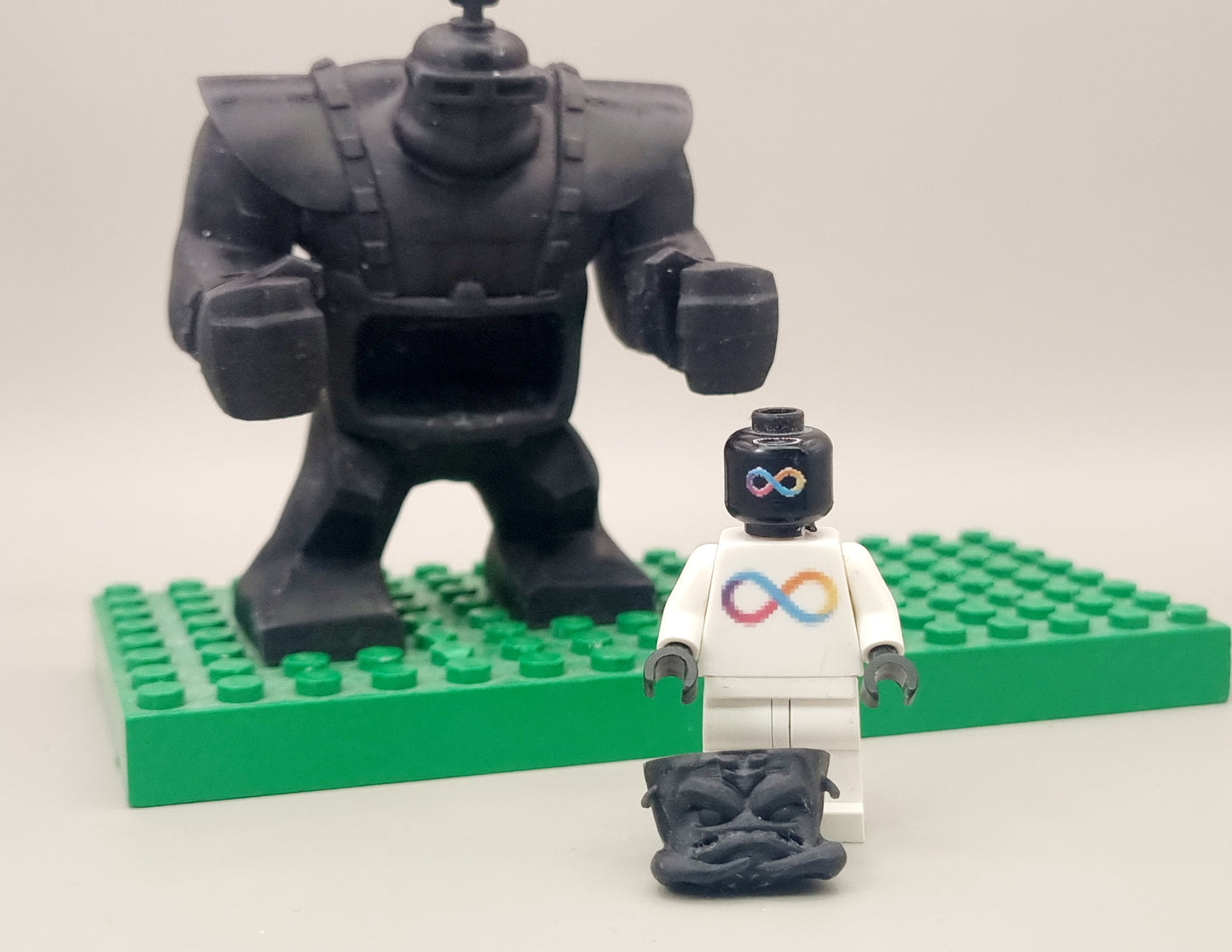 Building toy custom 3D printed tortoise brain enemy big figure!