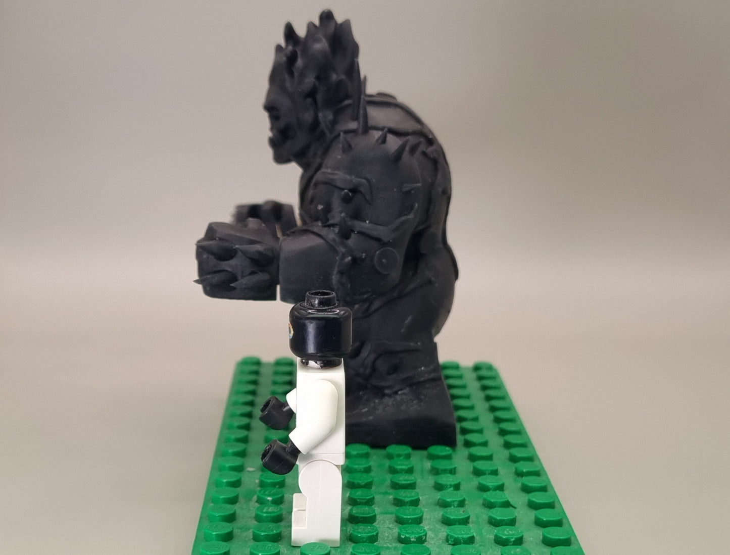 Building toy custom 3D printed super hero flaming head bigfig!