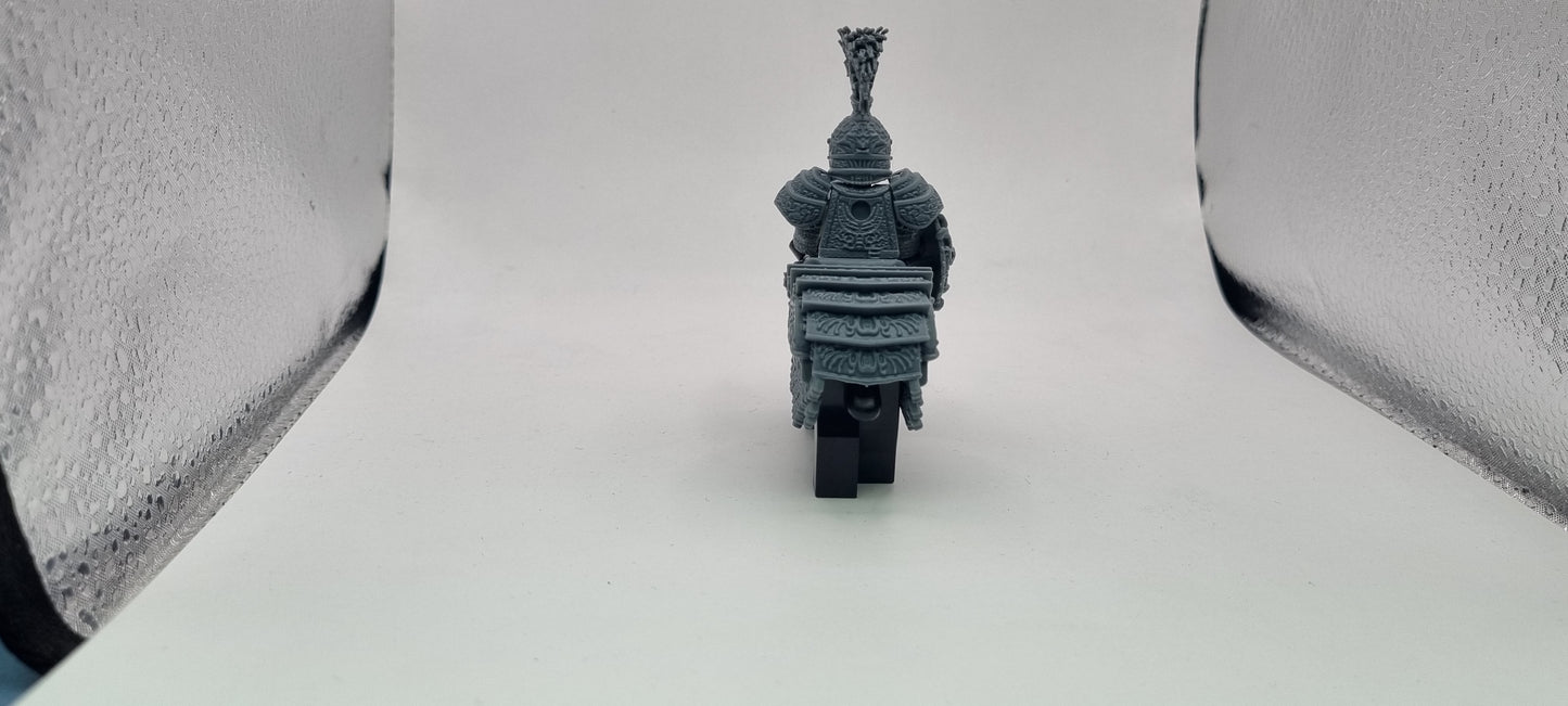 Building toy custom 3D printed lord of the three defender with horse!