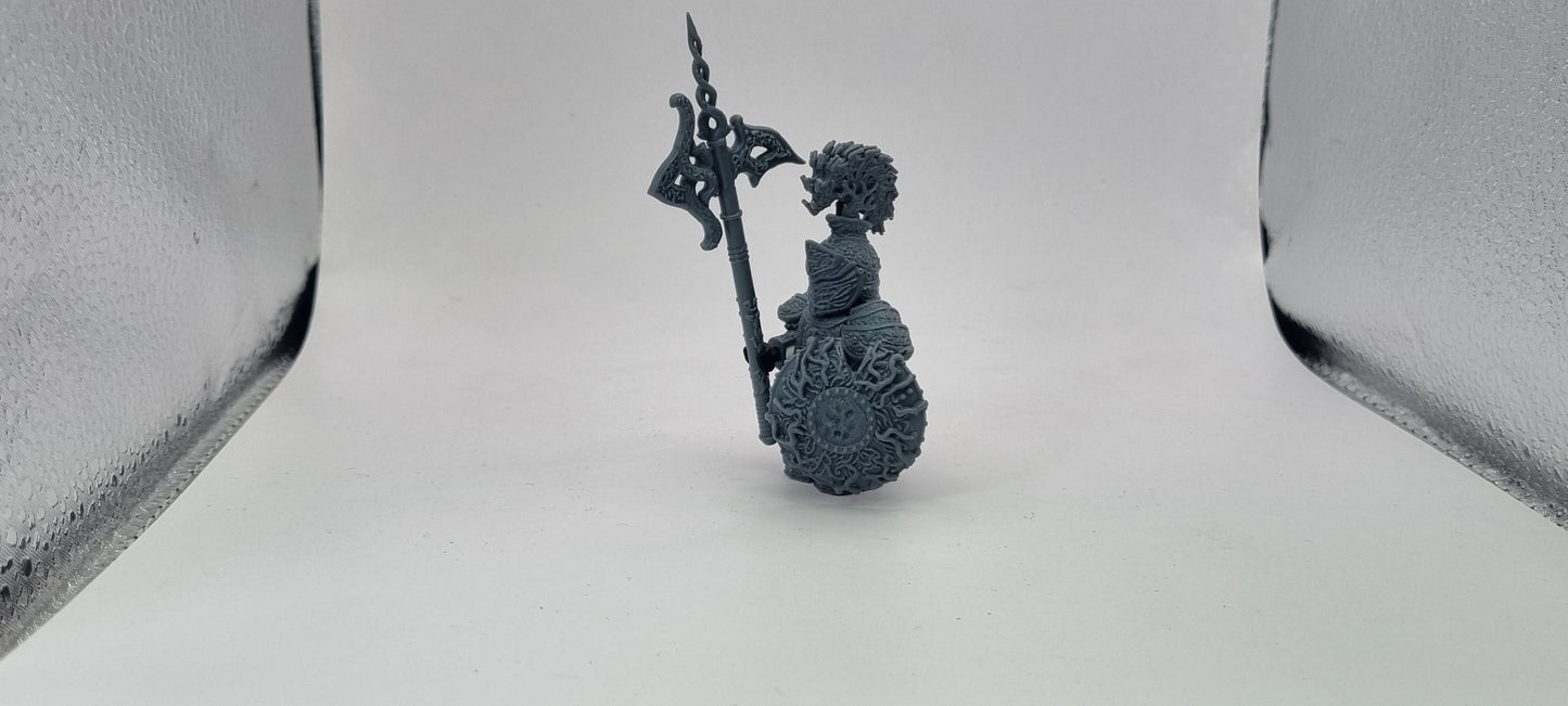 Building toy custom 3D printed lord of the three defender with horse!