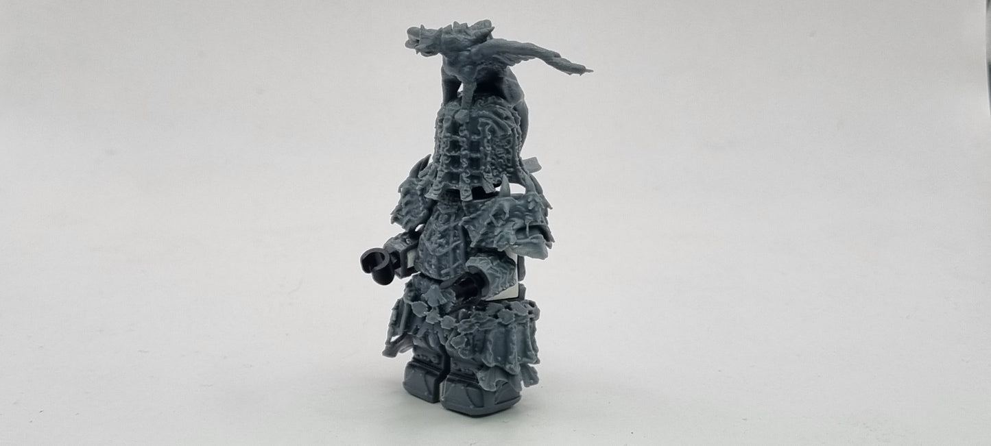 Building toy custom 3D printed tree lord defending a castle!