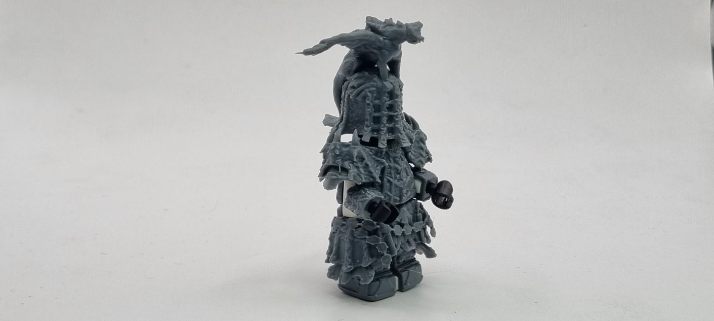 Building toy custom 3D printed tree lord defending a castle!
