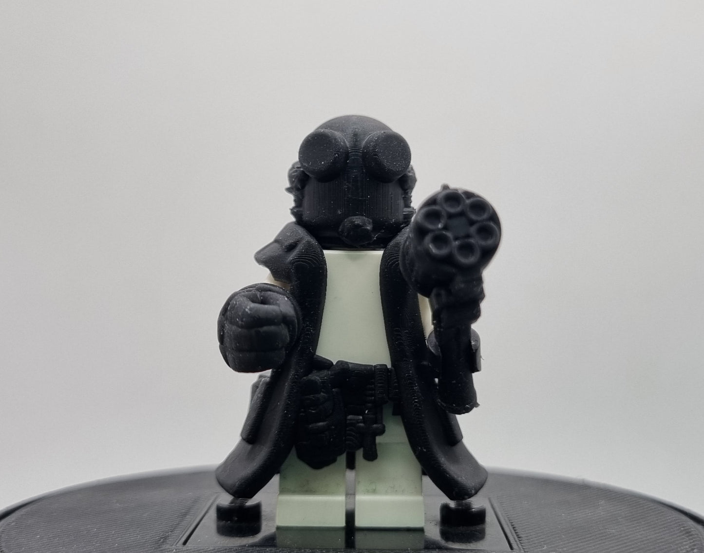 Building toy custom 3D printed red horned devil super hero!