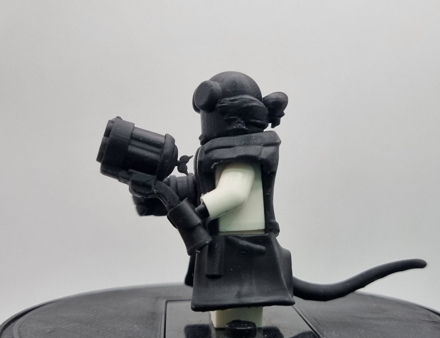 Building toy custom 3D printed red horned devil super hero!