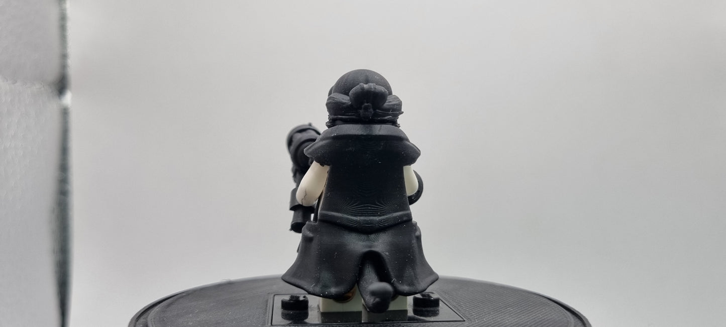 Building toy custom 3D printed red horned devil super hero!