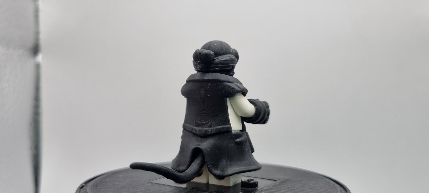 Building toy custom 3D printed red horned devil super hero!