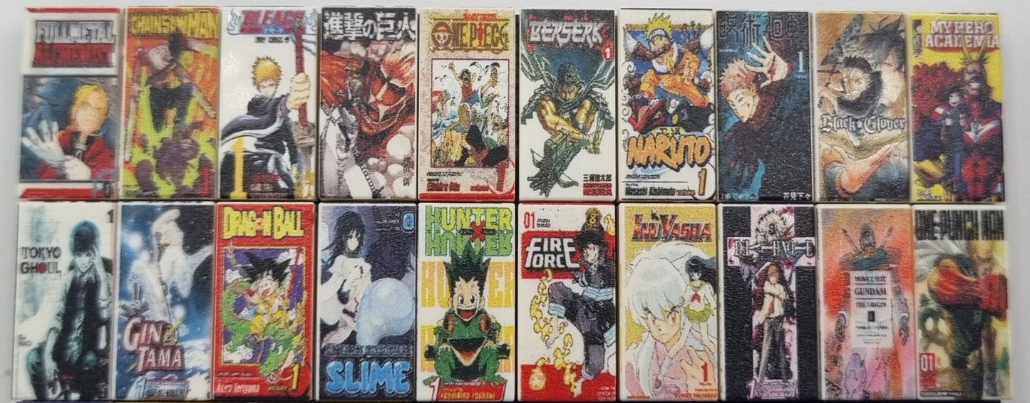 Building toy custom 3D printed manga printed tiles pack 3