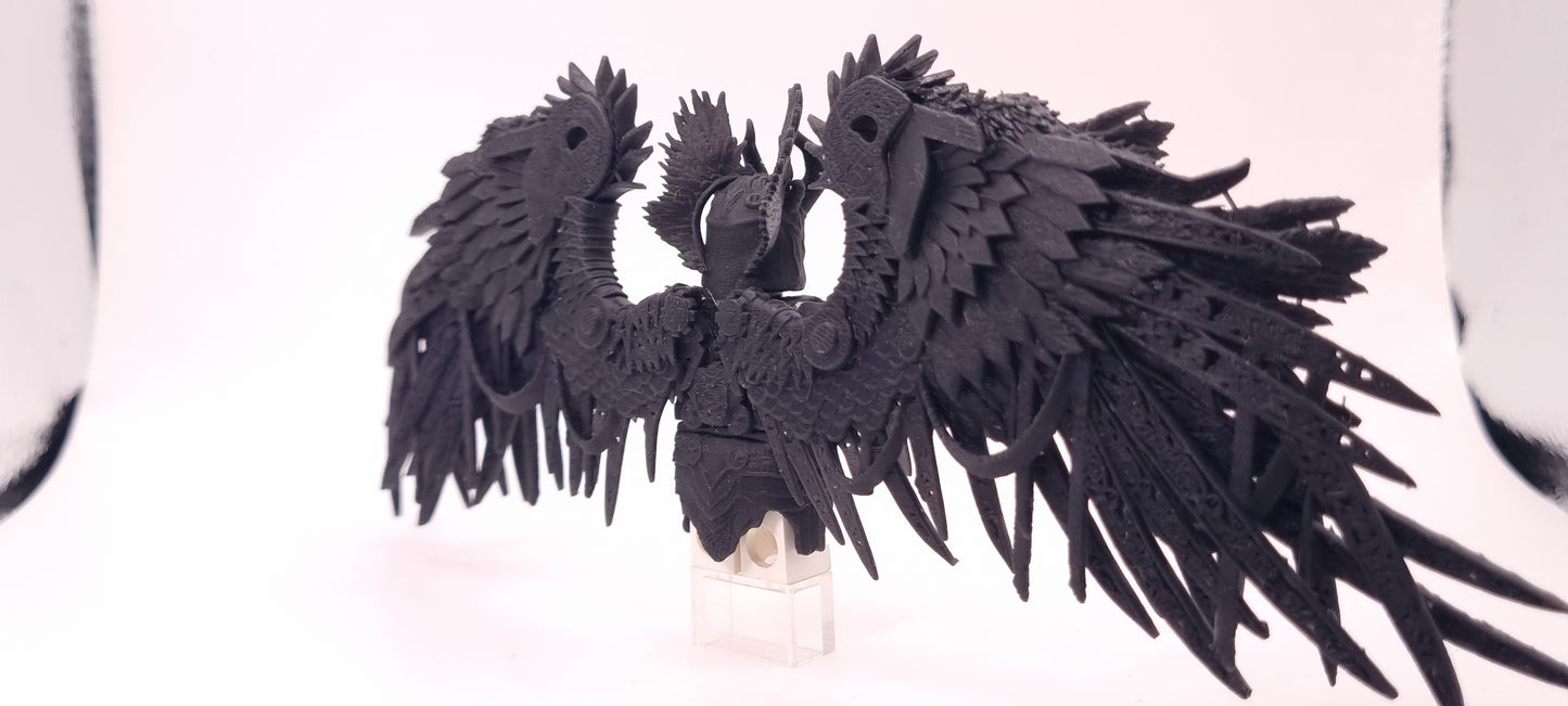 Building toy custom 3D printed winged god fighting valk by Idrawstudios
