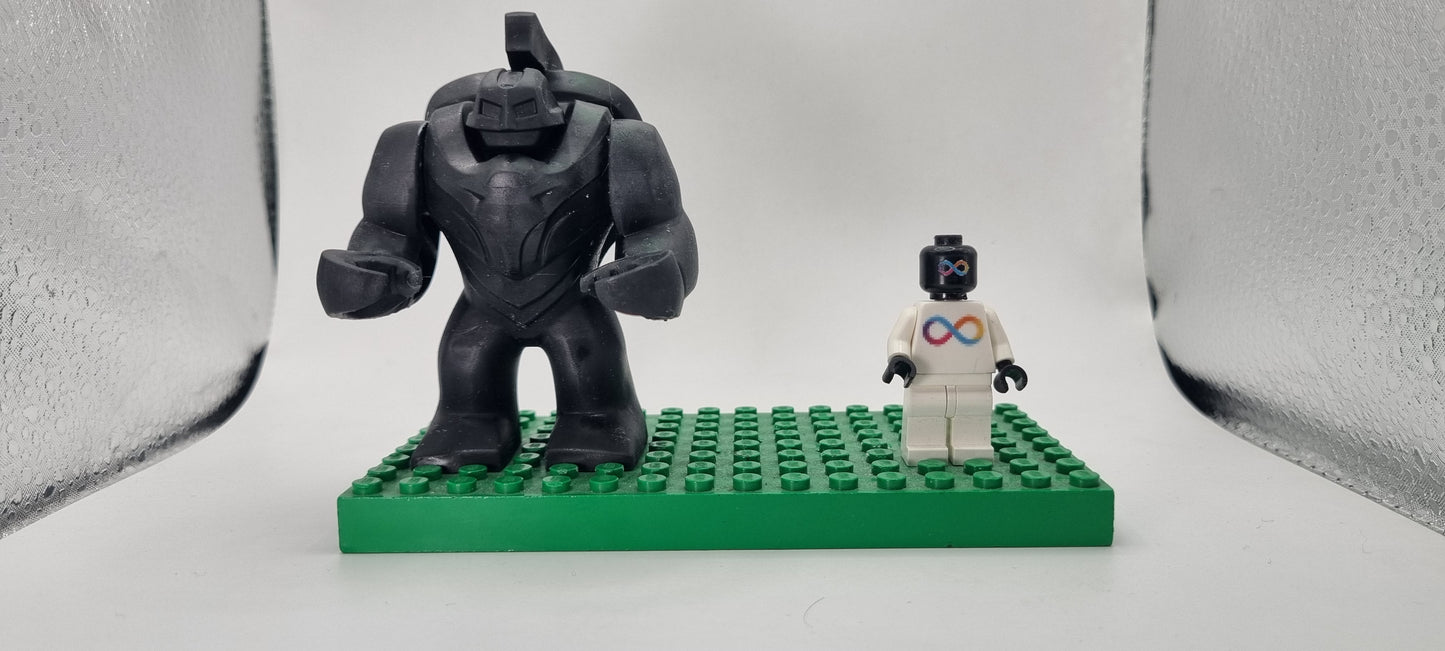 Building toy custom 3D printed super hero big crap!