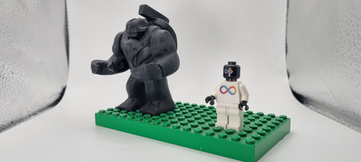 Building toy custom 3D printed super hero big crap!