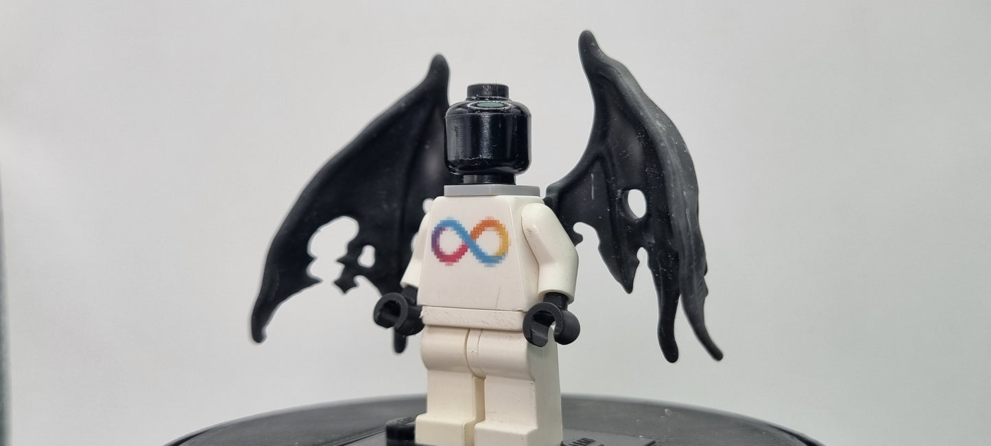 Building toy custom 3D printed devil wings!