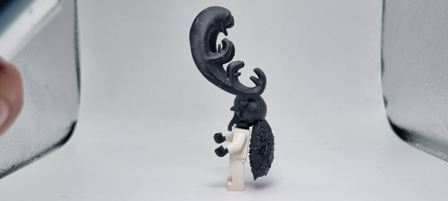 Building toy custom 3D printed reindeer pirate horn form