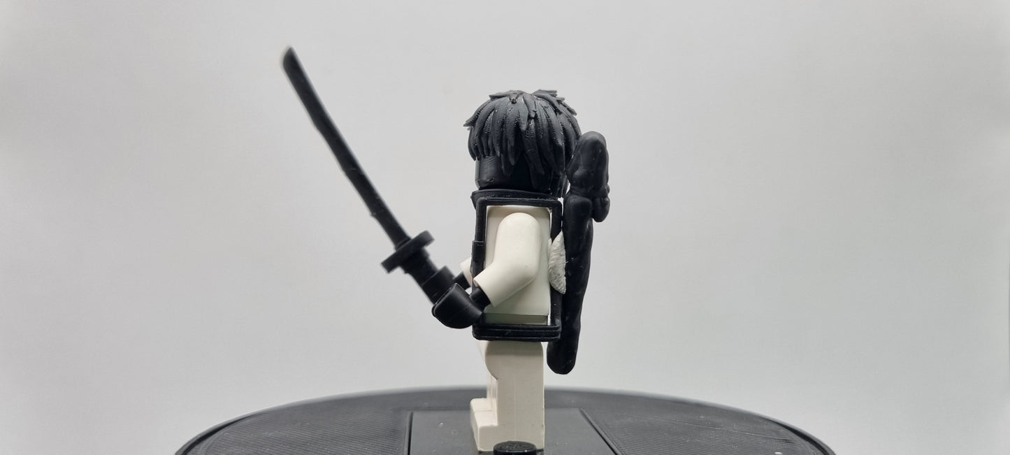 Building toy custom 3D printed ninja sorcerer with a sword!