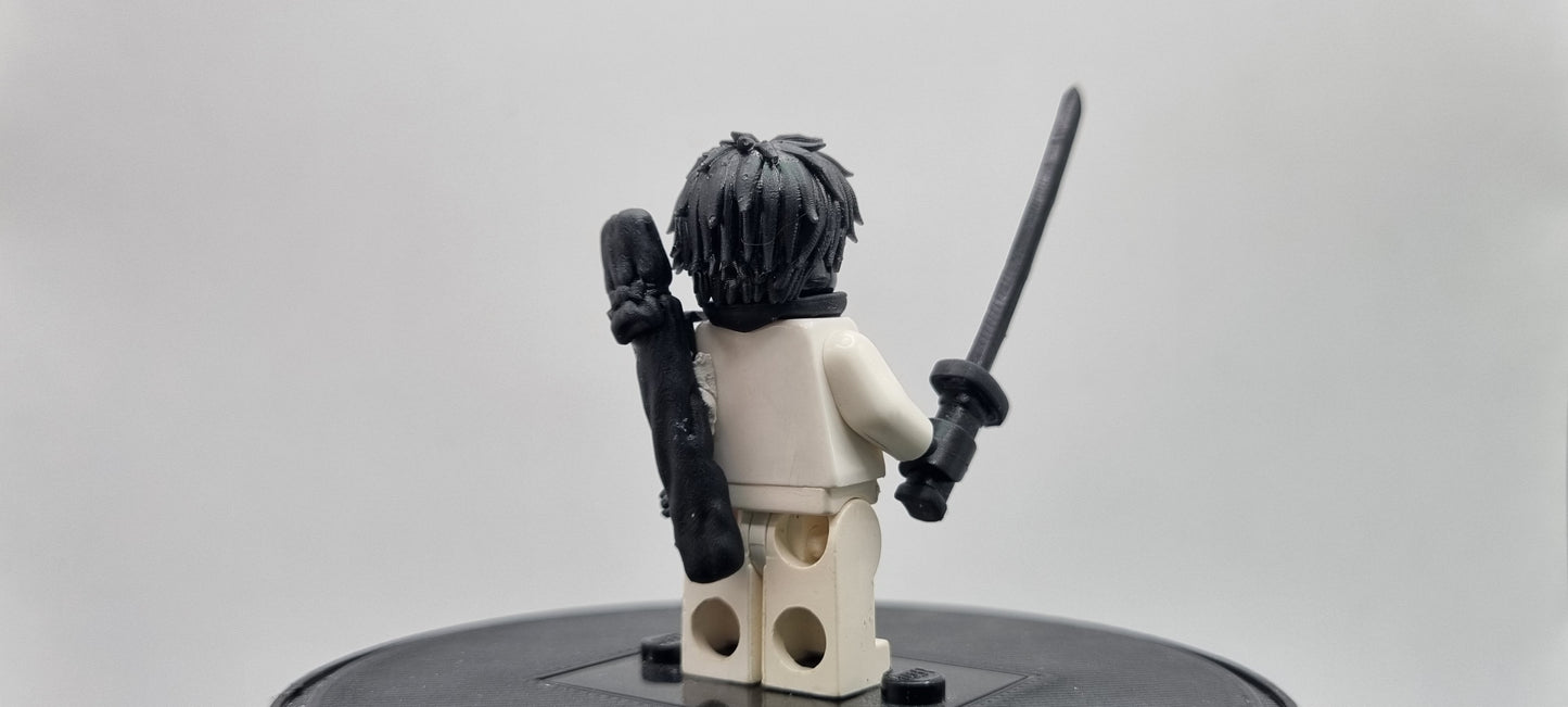 Building toy custom 3D printed ninja sorcerer with a sword!