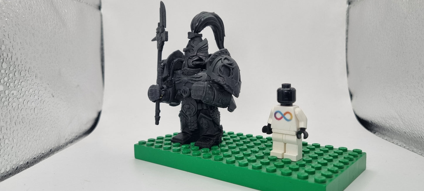 Building toy custom 3D printed space warrior kings royal golden army soldier bigfig!