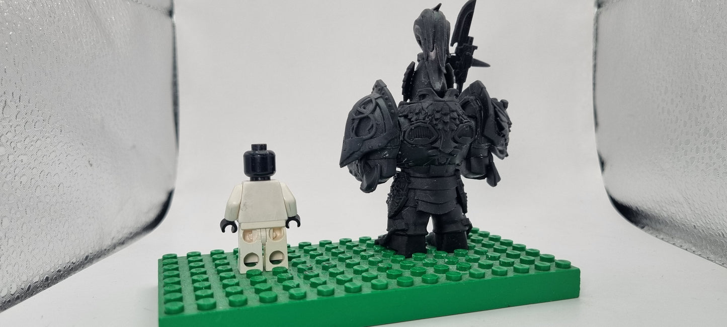 Building toy custom 3D printed space warrior kings royal golden army soldier bigfig!