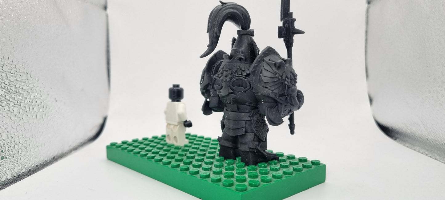 Building toy custom 3D printed space warrior kings royal golden army soldier bigfig!