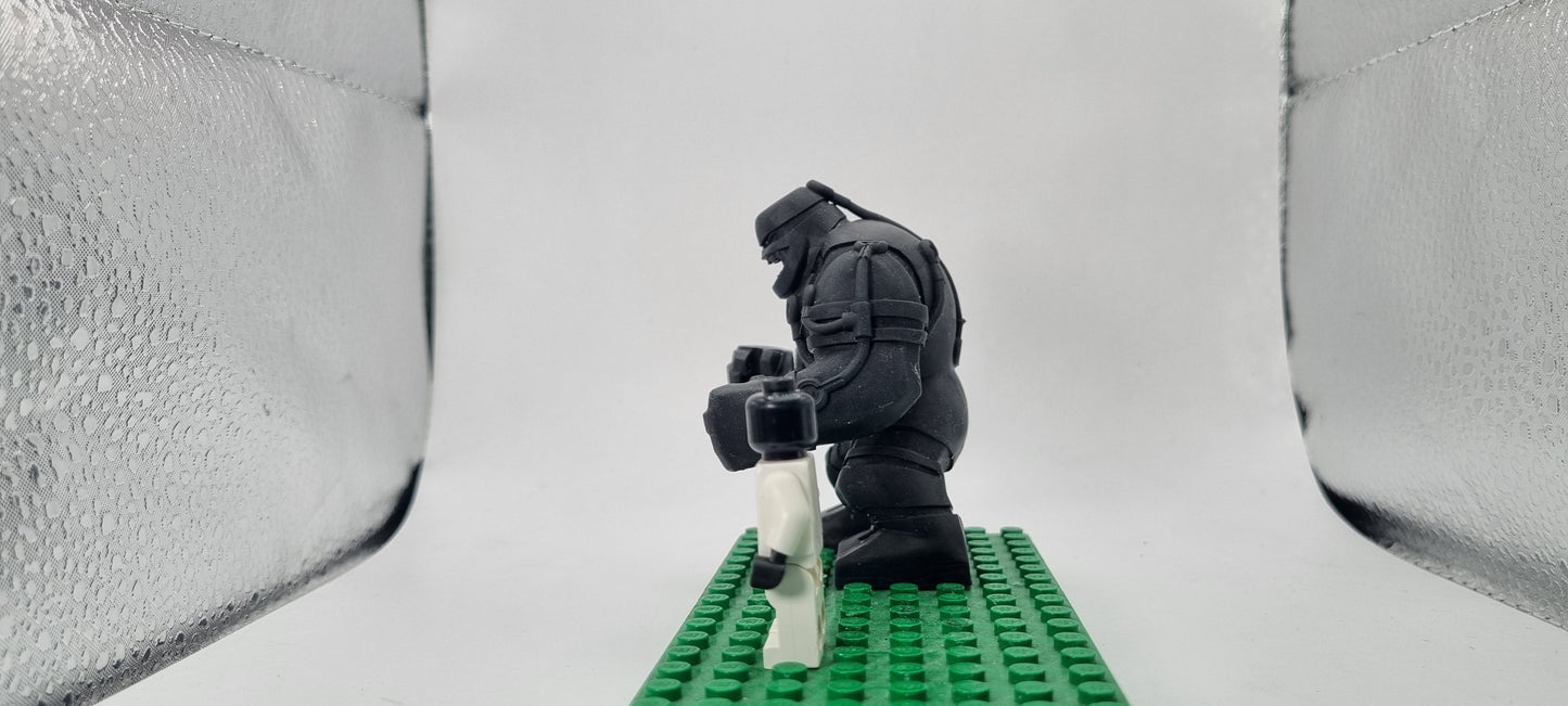 Building toy custom 3D printed 2004 super hero with anger issue bigfig!