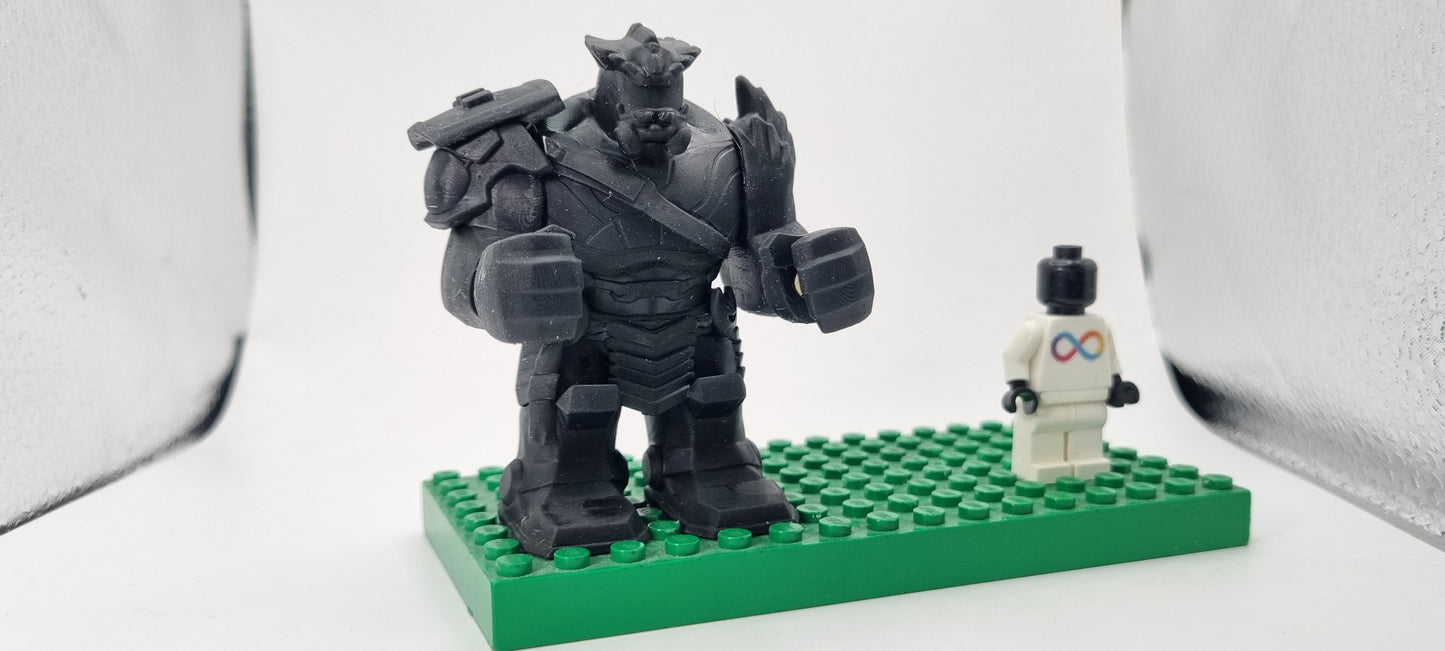 Building toy custom 3D printed super hero one of the order members bigfig!