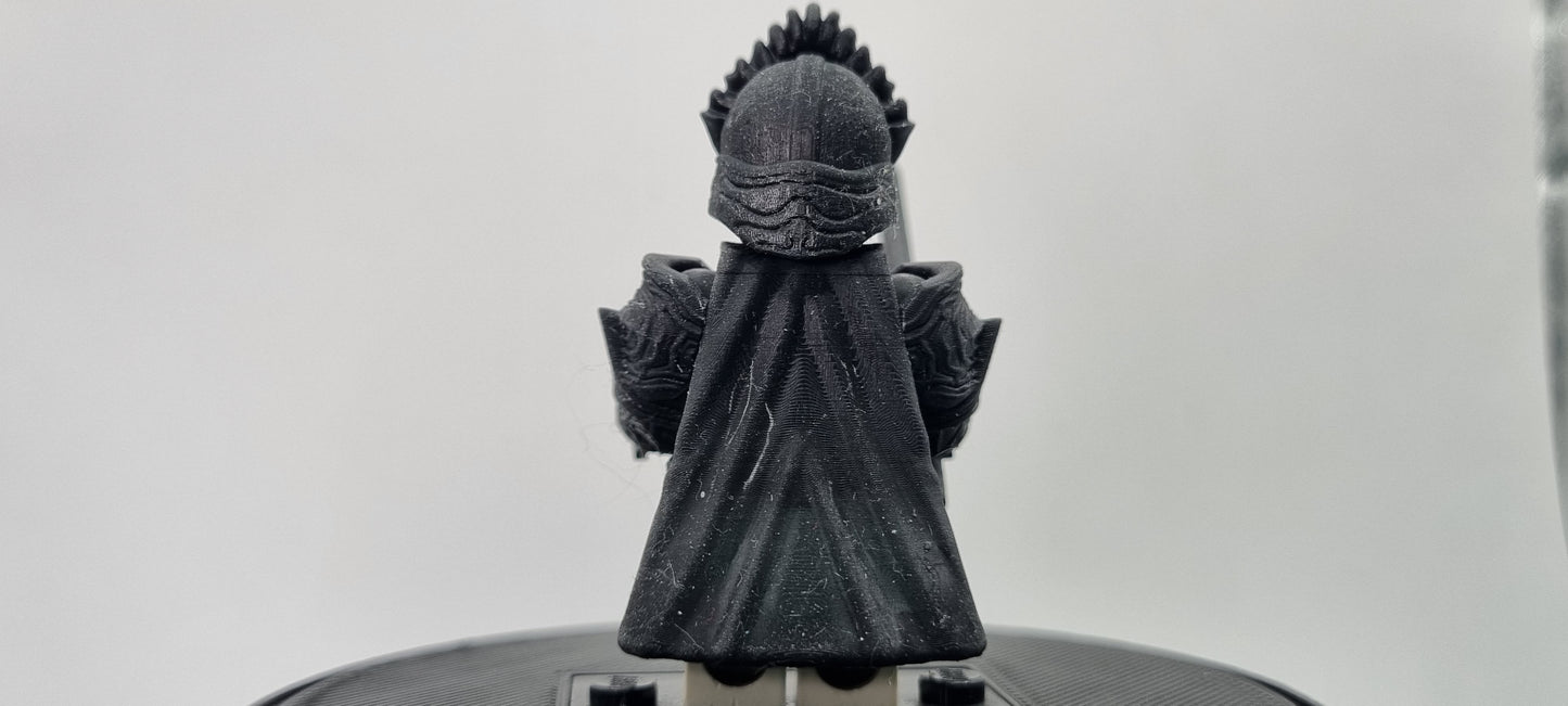 Building toy custom 3D printed evil lord ring warrior with sword weapon!