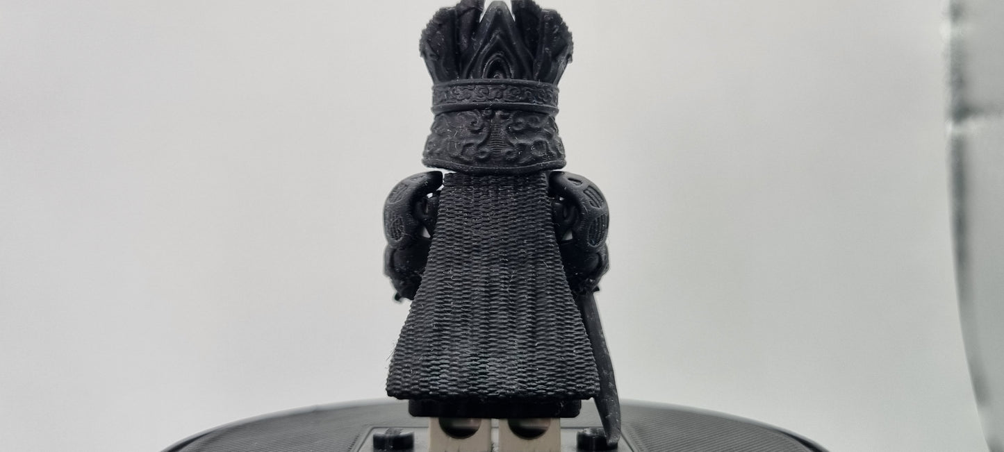 Building toy custom 3D printed evil lord ring warrior with spear weapon!