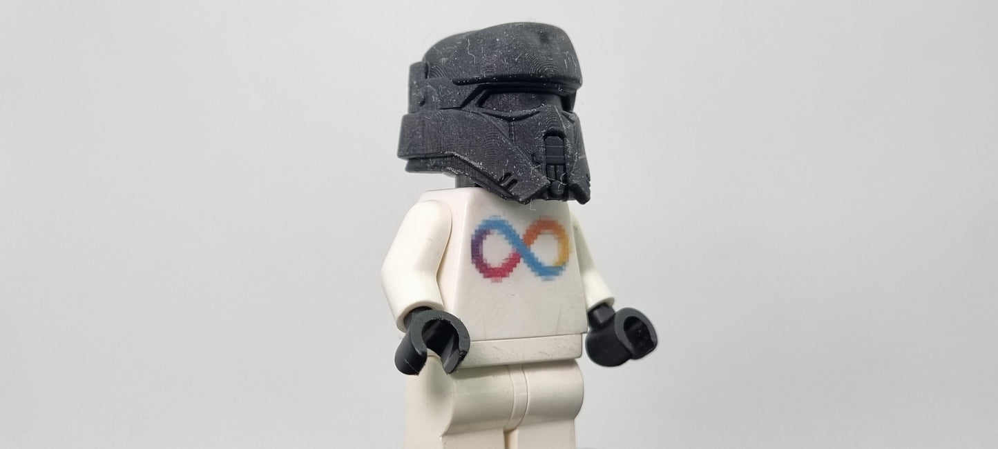 Building toy custom 3D printed galaxy wars beach helmet!