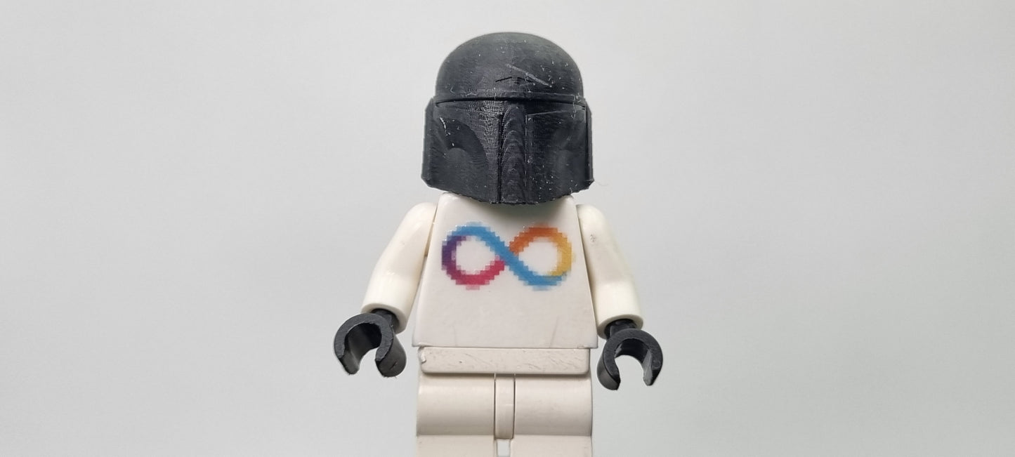 Building toy custom 3D printed galaxy wars wider normal bucket helmet!
