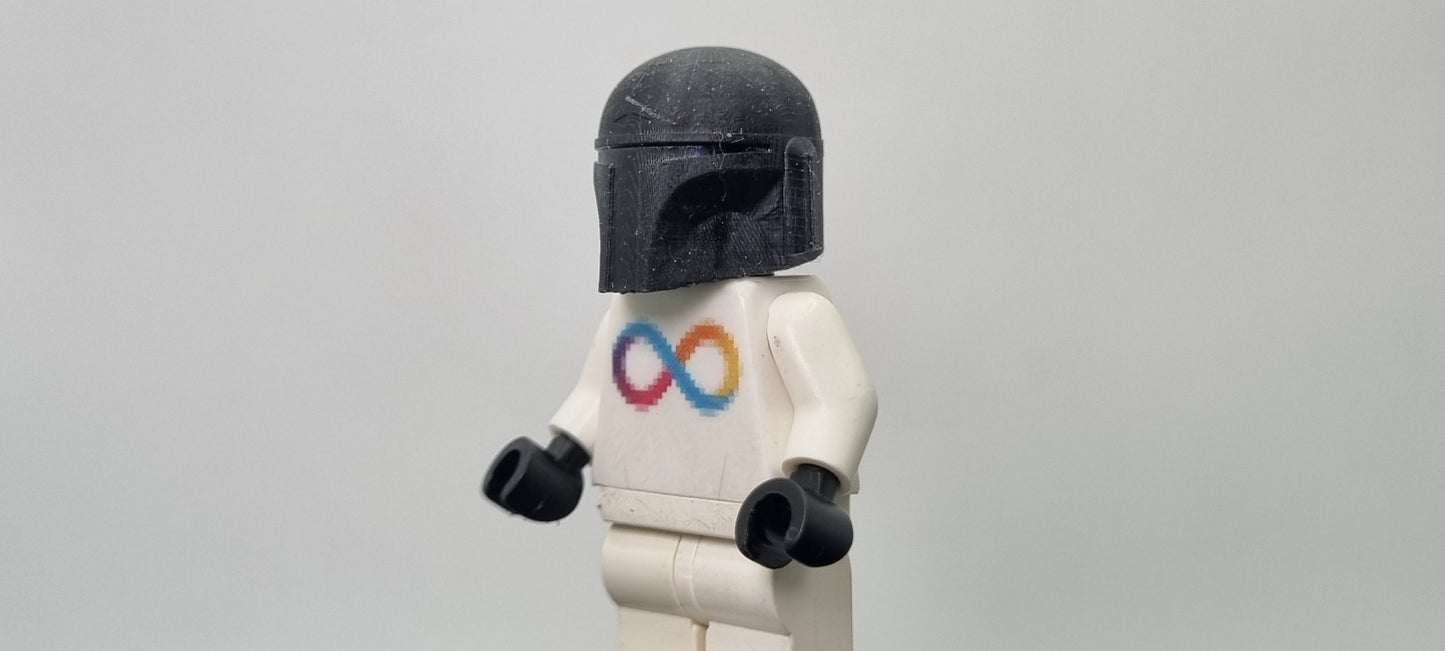 Building toy custom 3D printed galaxy wars wider normal bucket helmet!