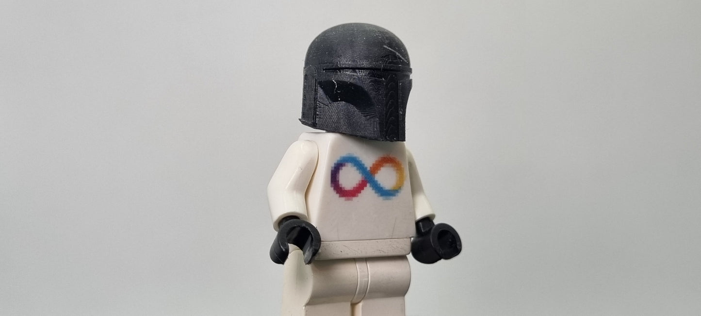 Building toy custom 3D printed galaxy wars wider normal bucket helmet!