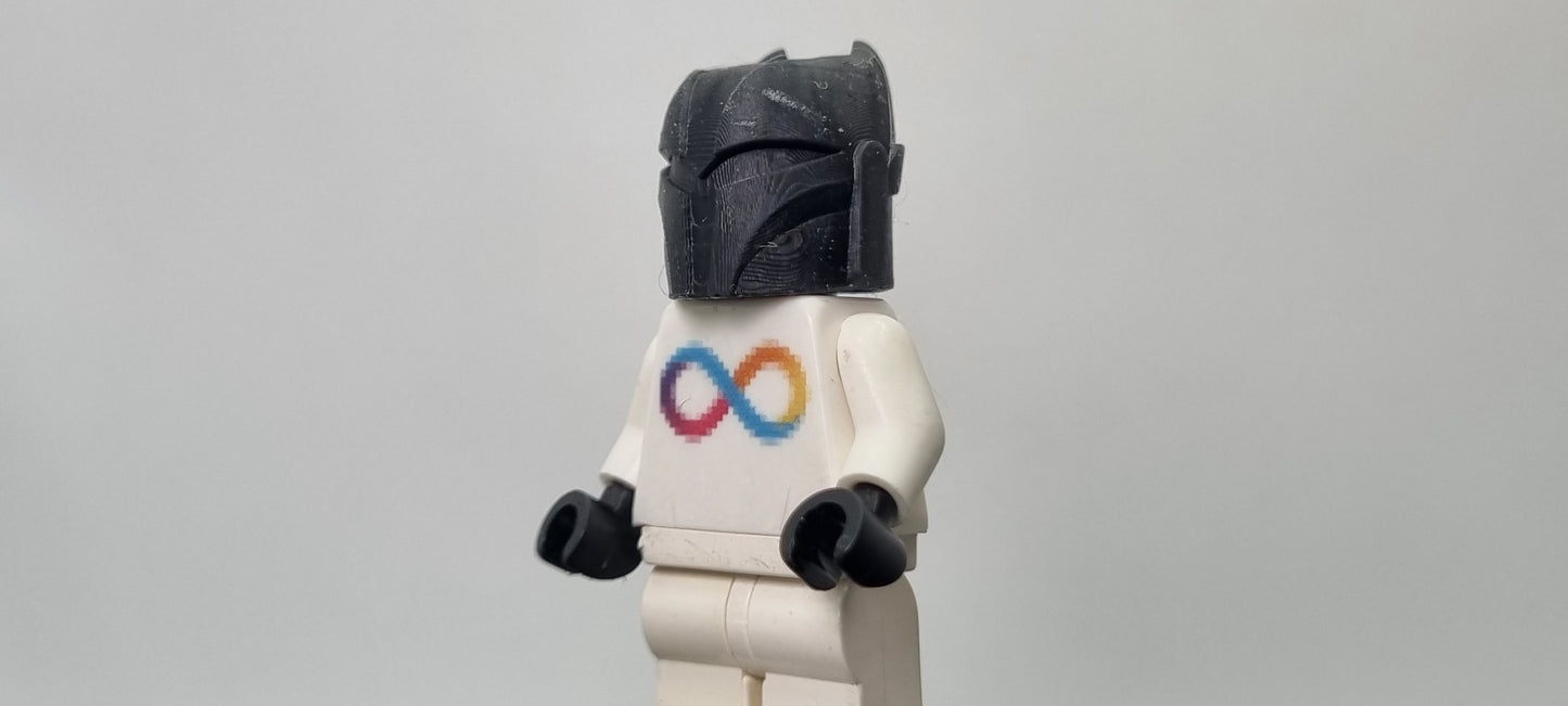 Building toy custom 3D printed galaxy wars owl bucket helmet!