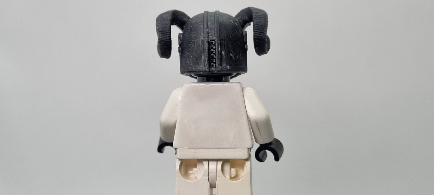 Building toy custom 3D printed galaxy wars small horned bucket helmet!
