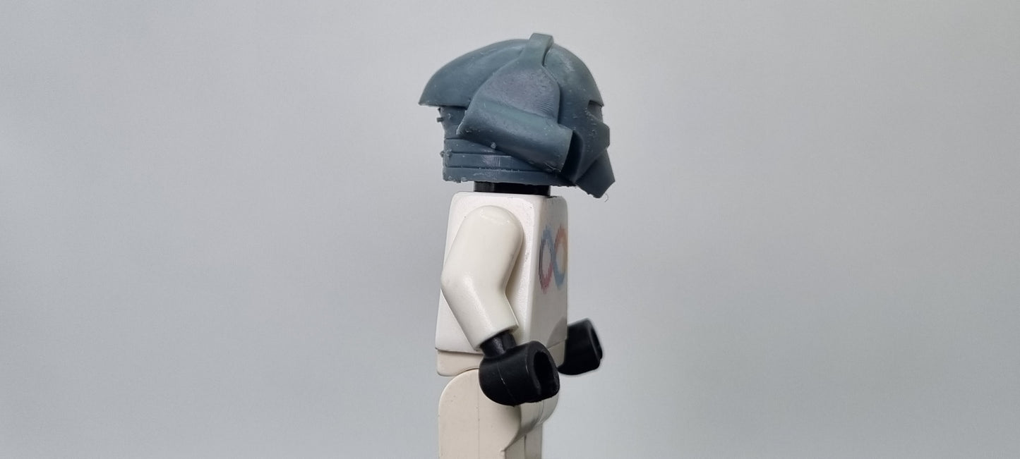 Building toy custom 3D printed galaxy wars classic good side helmet! Printed in high resolution 12k!