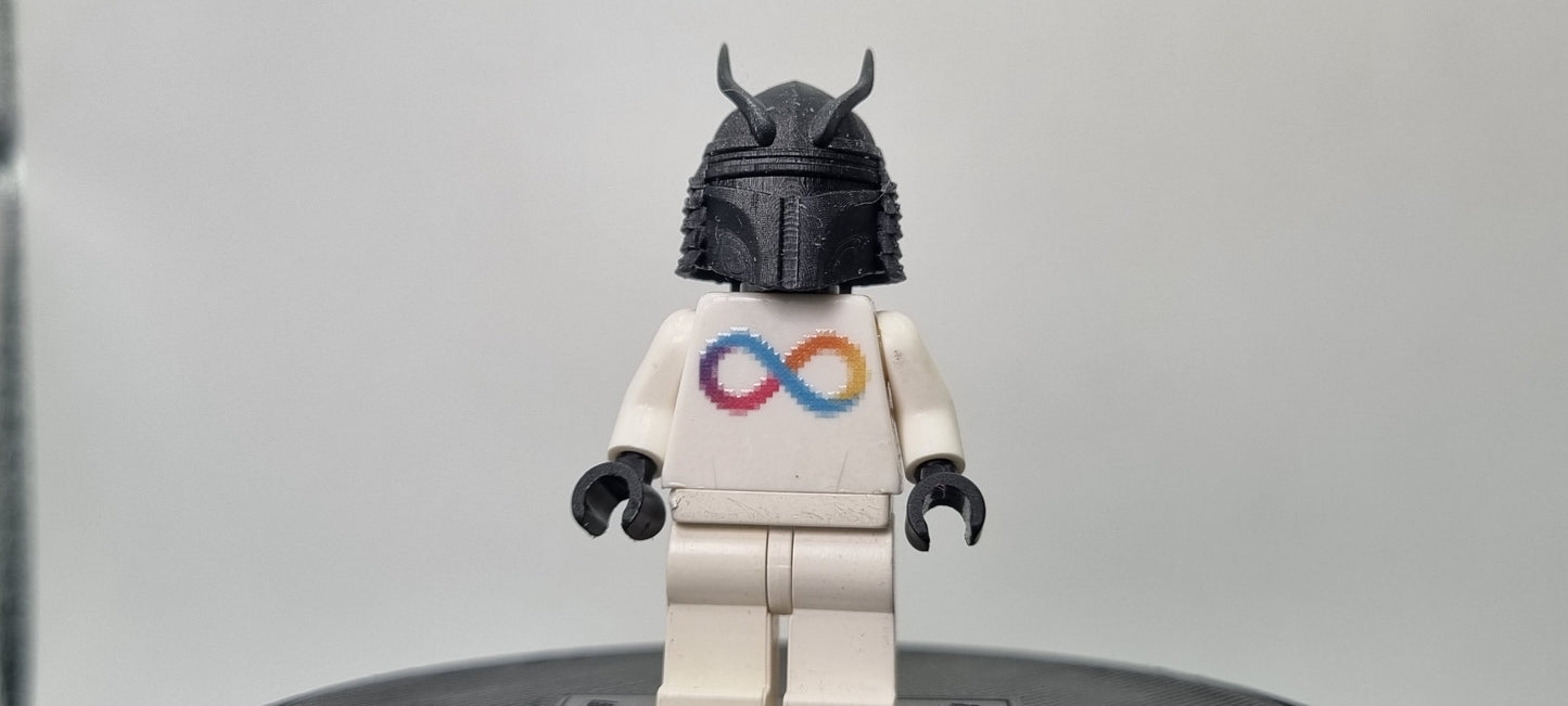 Building toy custom 3D printed galaxy wars samurai bucket helmet!