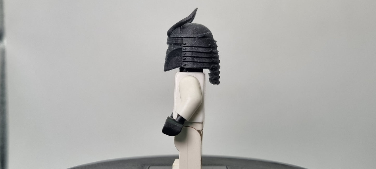 Building toy custom 3D printed galaxy wars samurai bucket helmet!
