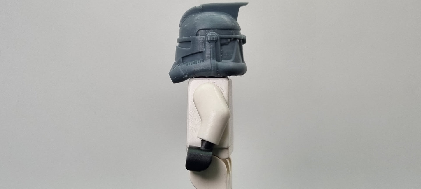 Building toy custom 3D printed galaxy wars second phase helmet with shark fin in the back! Printed in high resolution 12k!