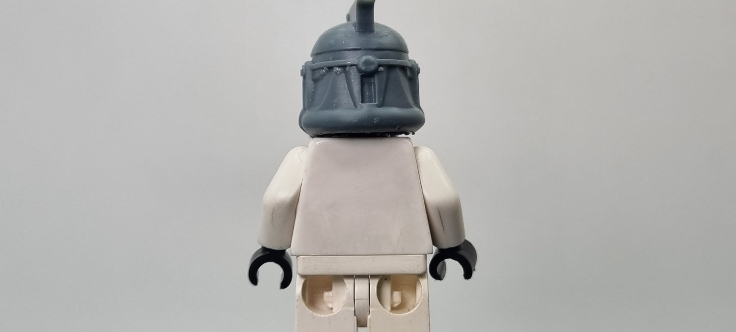 Building toy custom 3D printed galaxy wars second phase helmet with shark fin in the back! Printed in high resolution 12k!